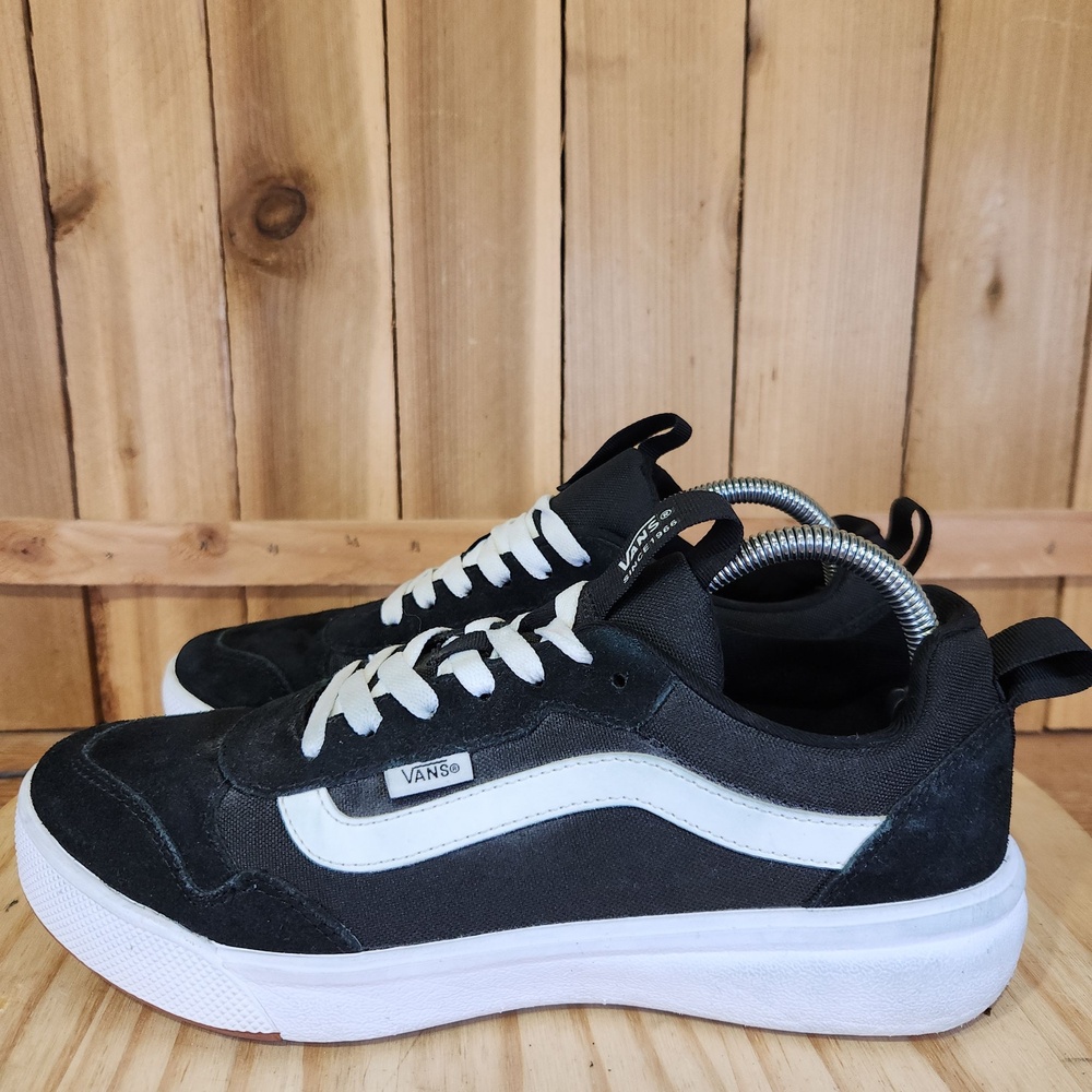 Vans Range EXP Shoes Womens 10 Black Canvas Skateboarding Sneaker Casual Walking